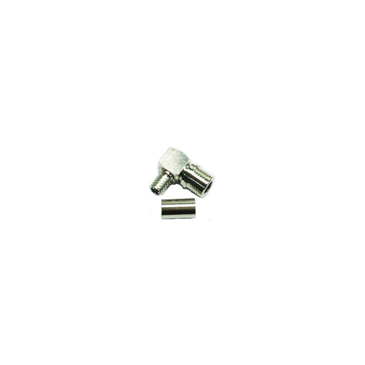QMA-Male Right Angle connector for 240 type 1/4" coaxial