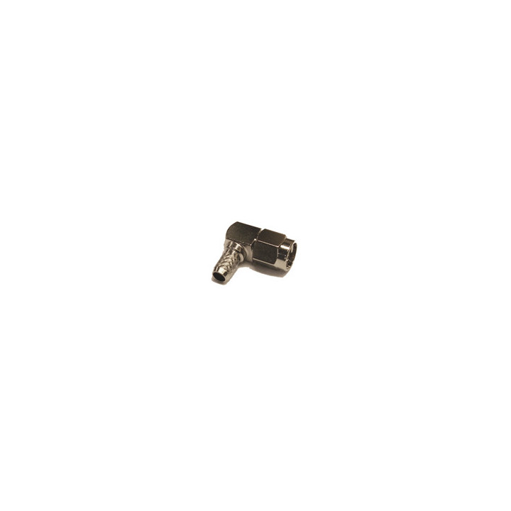 Reverse polarity SMA-Male Right Angle (female pin) connector