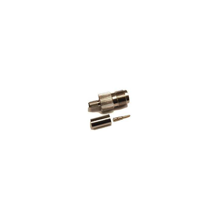 Reverse polarity TNC-Female (male pin) connector for 58/195