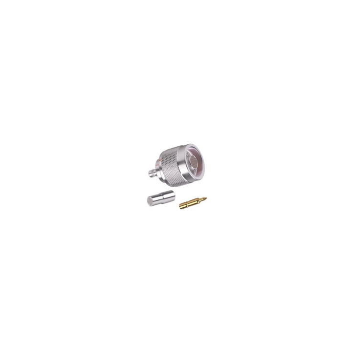 RF Industries N/Male connector for 58/195 3/16" type coaxial