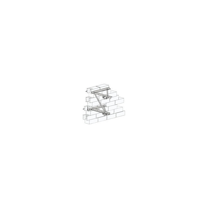 Pole Wall Mount, Adjustable mast offset from wall at 16"