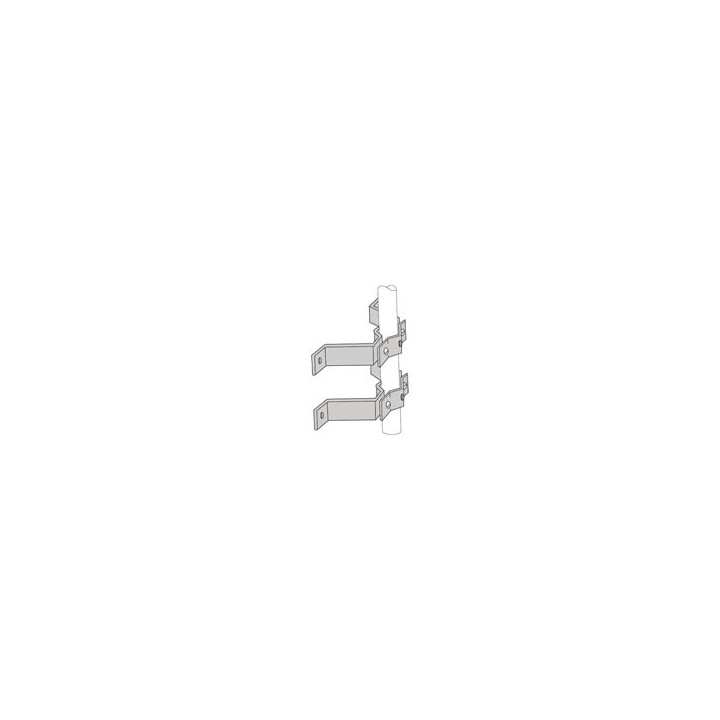 Wall Mount, 3" clearance, clamp accepts 7/8" - 2-3/4" O.D